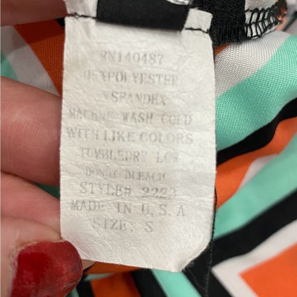 Women Ladies Long Skirt Small Gingy Cocoa Green Orange Black Wrinkle-fre Chevron - Picture 7 of 8